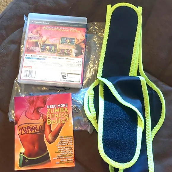 Zumba Fitness PS3 dvd & belt - NWT
